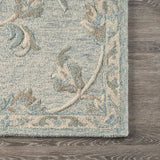 5' X 7' Blue And Ivory Wool Hand Tufted Area Rug - Homeroots - Flyclothing LLC