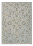 5' X 7' Blue And Ivory Wool Hand Tufted Area Rug - Homeroots