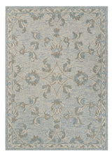 7' X 9' Blue And Ivory Wool Hand Tufted Area Rug - Homeroots - Flyclothing LLC