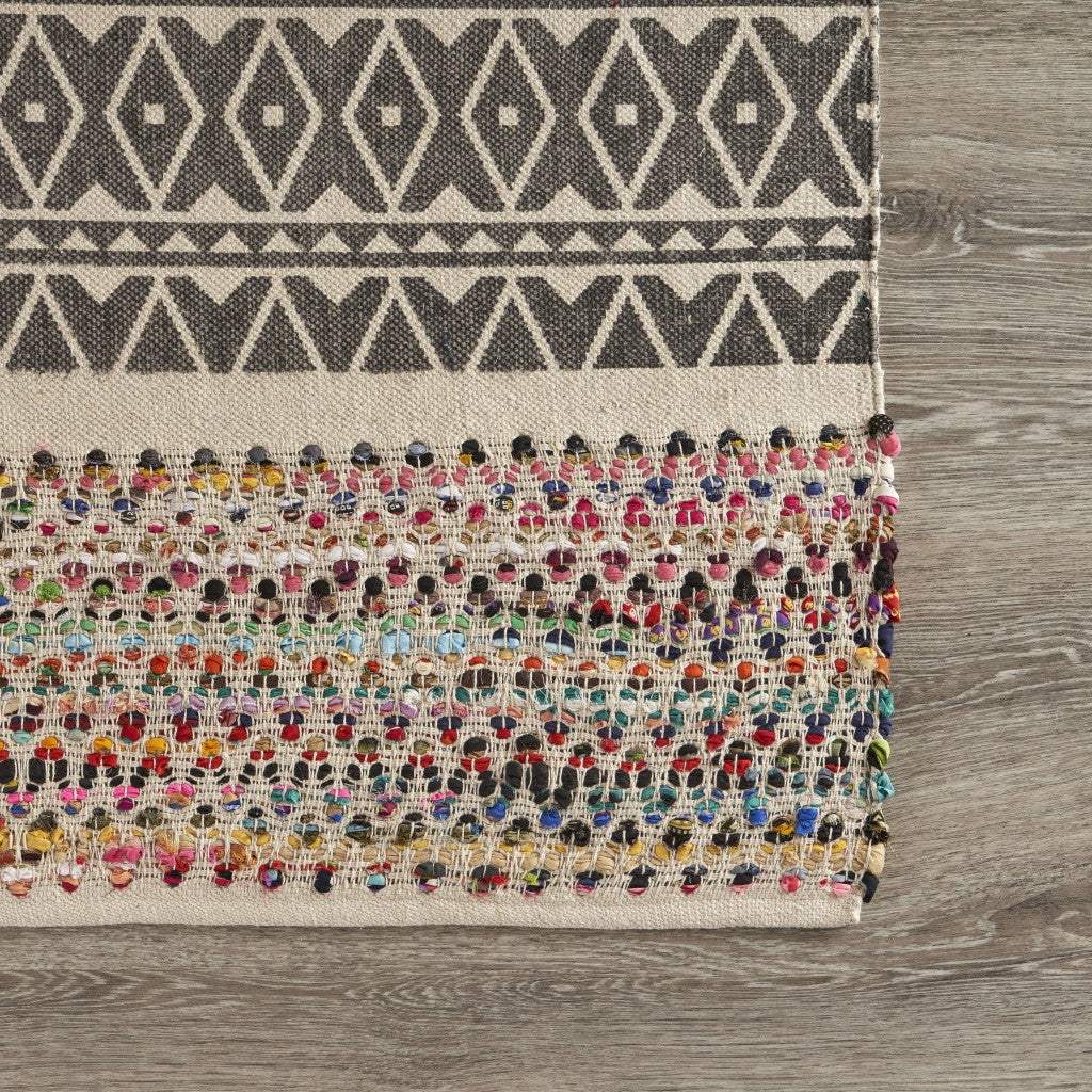 3' x 5' Colorful Traditional Chindi Area Rug - Homeroots - Flyclothing LLC