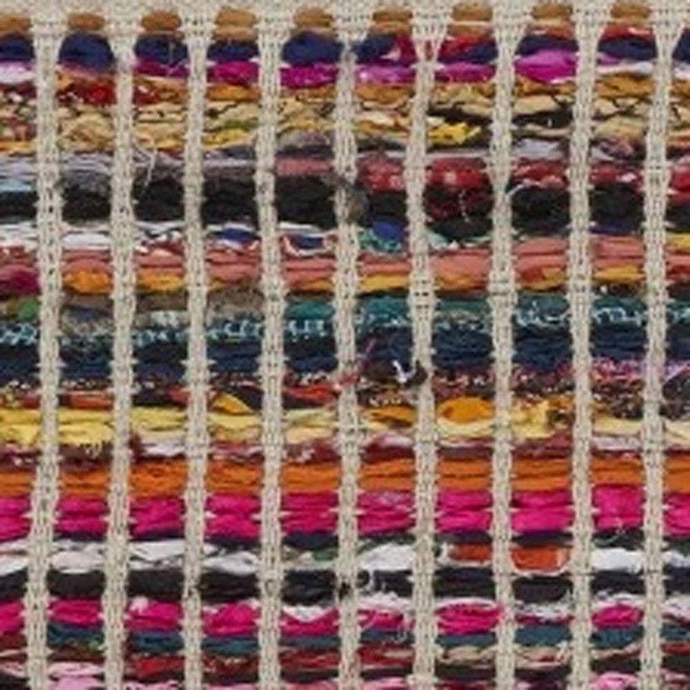 5' X 7' Colorful Traditional Chindi Area Rug - Homeroots - Flyclothing LLC