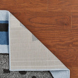5' Round Blue Imaginative Racetrack Area Rug - Homeroots - Flyclothing LLC