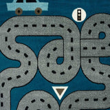 5' X 7' Navy Imaginative Racetrack Area Rug - Homeroots - Flyclothing LLC