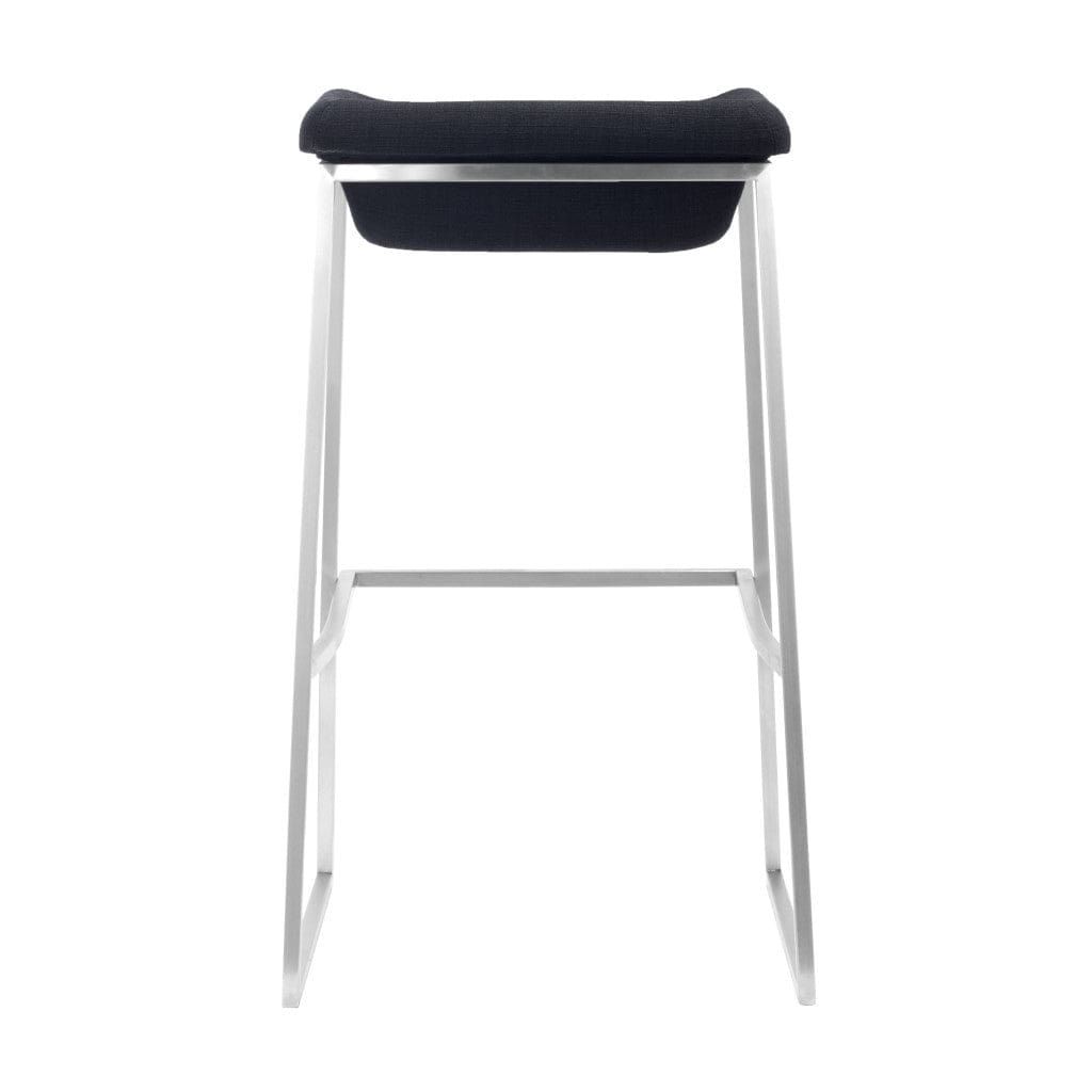 Set of Two 29" Gray And Silver Steel Backless Bar Height Bar Chairs - Homeroots