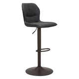 Adjustable Height Steel Swivel Low Back Counter Height Bar Chair - Homeroots
