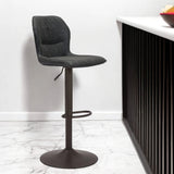 Adjustable Height Steel Swivel Low Back Counter Height Bar Chair - Homeroots