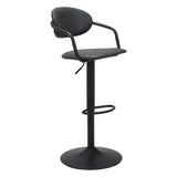 Adjustable Height Steel Swivel Low Back Counter Height Bar Chair - Homeroots