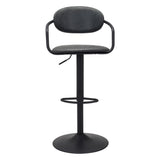 Adjustable Height Steel Swivel Low Back Counter Height Bar Chair - Homeroots
