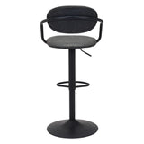 Adjustable Height Steel Swivel Low Back Counter Height Bar Chair - Homeroots