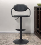 Adjustable Height Steel Swivel Low Back Counter Height Bar Chair - Homeroots