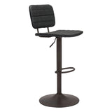 Adjustable Height Steel Swivel Low Back Counter Height Bar Chair - Homeroots