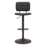 Adjustable Height Steel Swivel Low Back Counter Height Bar Chair - Homeroots