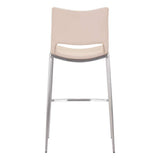 Set of Two 29" Light Pink And Silver Steel Low Back Bar Height Bar Chairs - Homeroots - Flyclothing LLC