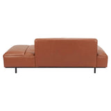 79" Brown Faux Leather Sofa With Black Legs - Homeroots