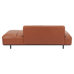 79" Brown Faux Leather Sofa With Black Legs - Homeroots