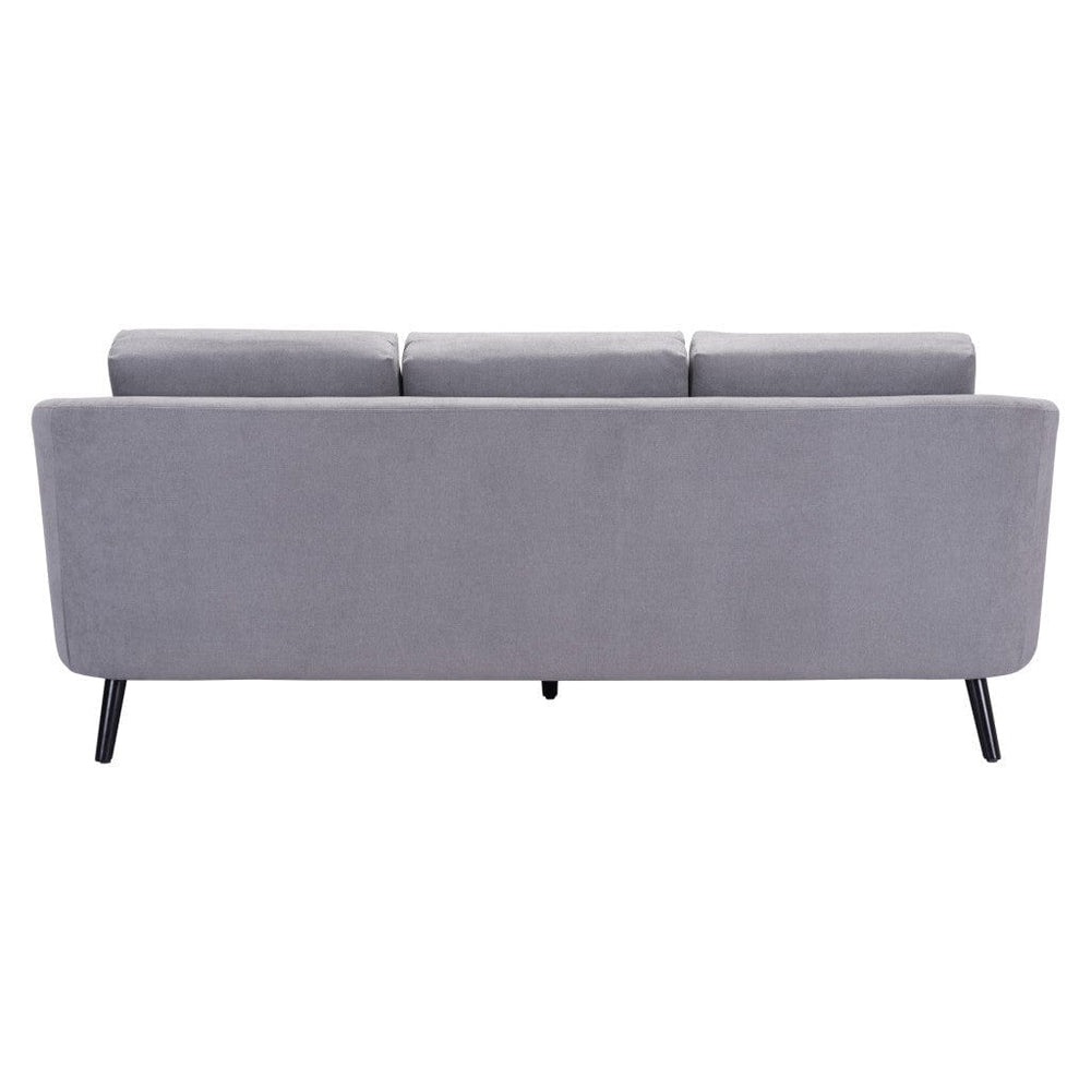 79" Gray Polyester Sofa With Black Legs - Homeroots - Flyclothing LLC