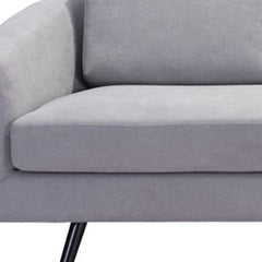 79" Gray Polyester Sofa With Black Legs - Homeroots