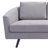 79" Gray Polyester Sofa With Black Legs - Homeroots - Flyclothing LLC