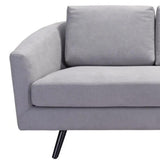 79" Gray Polyester Sofa With Black Legs - Homeroots - Flyclothing LLC