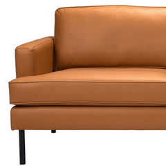 72" Brown Polyester Sofa With Black Legs - Homeroots