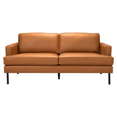 72" Brown Polyester Sofa With Black Legs - Homeroots