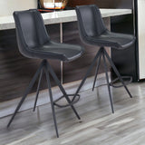 Set of Two 26" Steel Low Back Counter Height Bar Chairs - Homeroots
