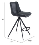 Set of Two 26" Steel Low Back Counter Height Bar Chairs - Homeroots
