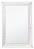 36" Silver Glass Framed Accent Mirror - Homeroots
