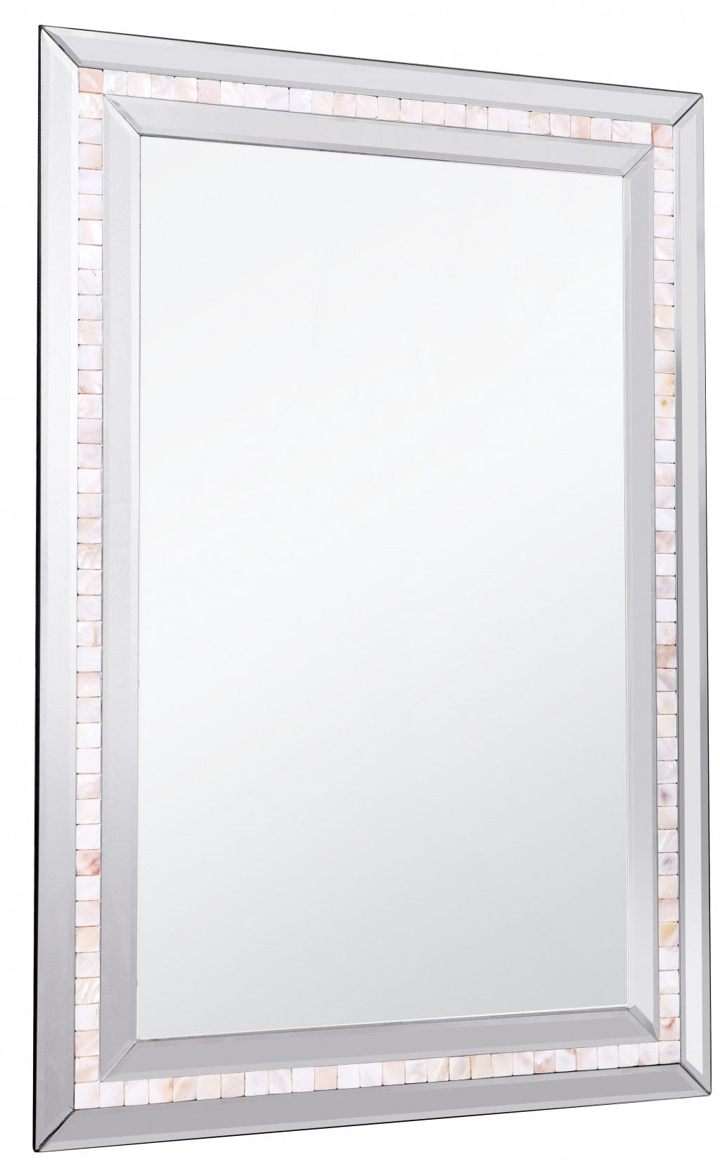 36" Silver Glass Framed Accent Mirror - Homeroots