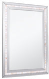 36" Silver Glass Framed Accent Mirror - Homeroots