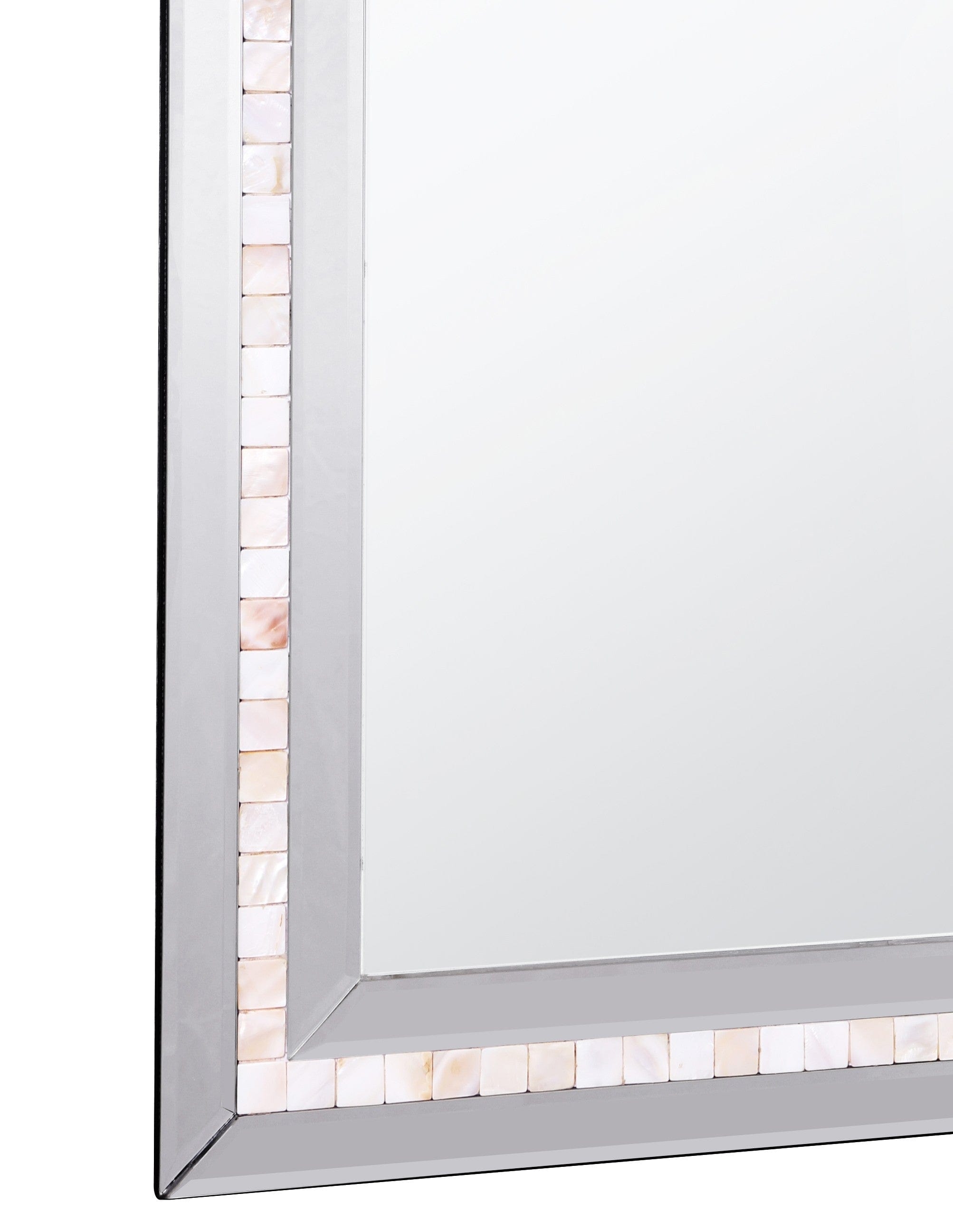 36" Silver Glass Framed Accent Mirror - Homeroots