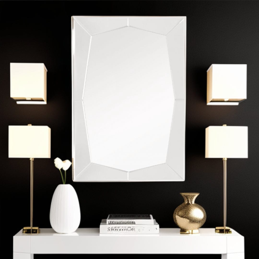36" Clear Glass Framed Accent Mirror - Homeroots
