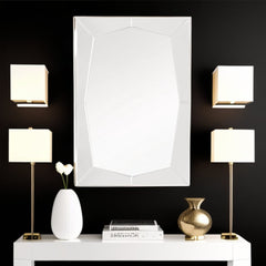 36" Clear Glass Framed Accent Mirror - Homeroots