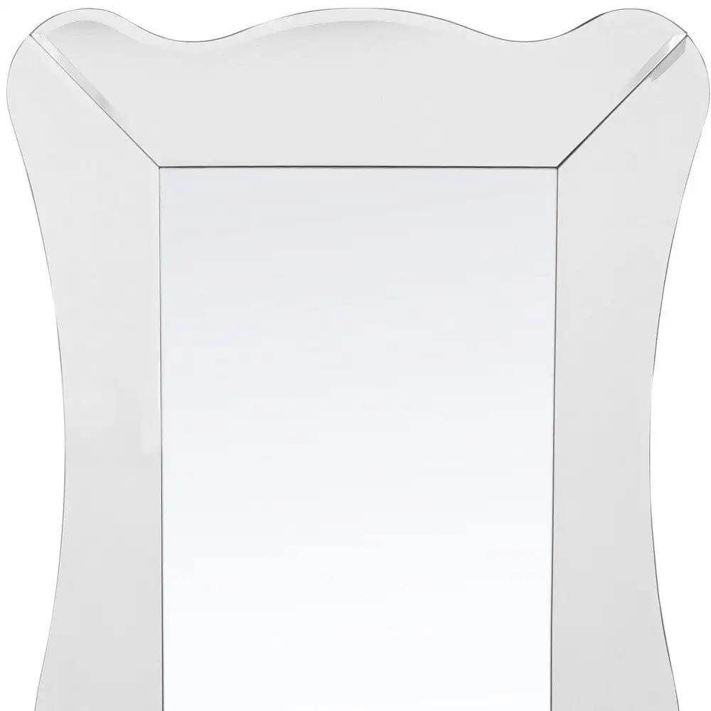 65" Clear Novelty Glass Framed Full Length Hanging Mirror - Homeroots