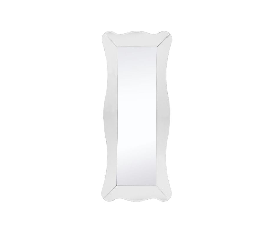 65" Clear Novelty Glass Framed Full Length Hanging Mirror - Homeroots