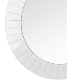 35" Clear Round Glass Framed Accent Mirror - Homeroots