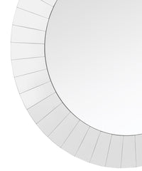 35" Clear Round Glass Framed Accent Mirror - Homeroots