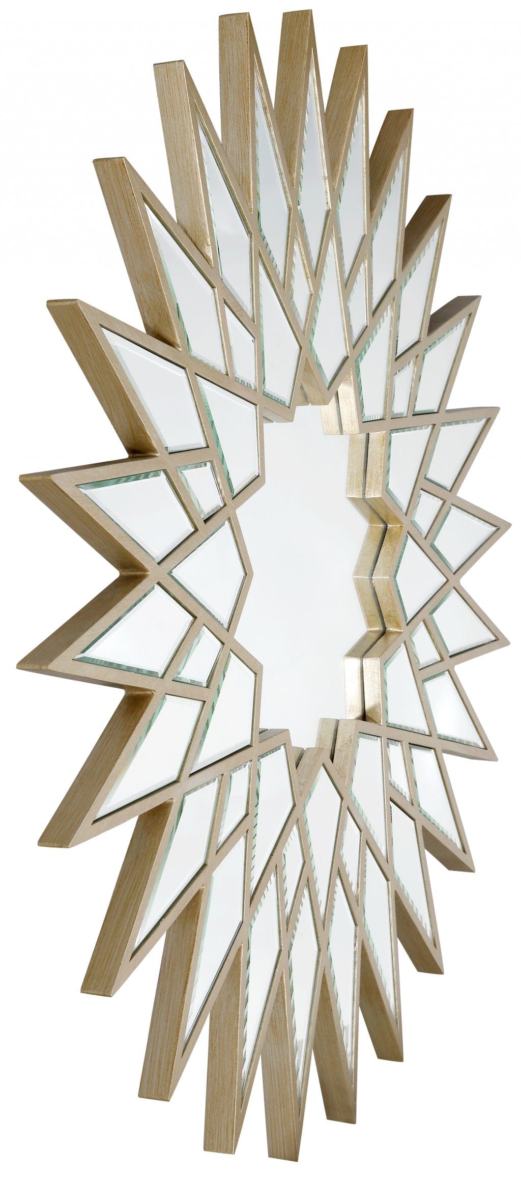 34" Gold Sunburst Metal Framed Accent Mirror - Homeroots