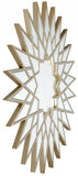 34" Gold Sunburst Metal Framed Accent Mirror - Homeroots