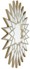 34" Gold Sunburst Metal Framed Accent Mirror - Homeroots