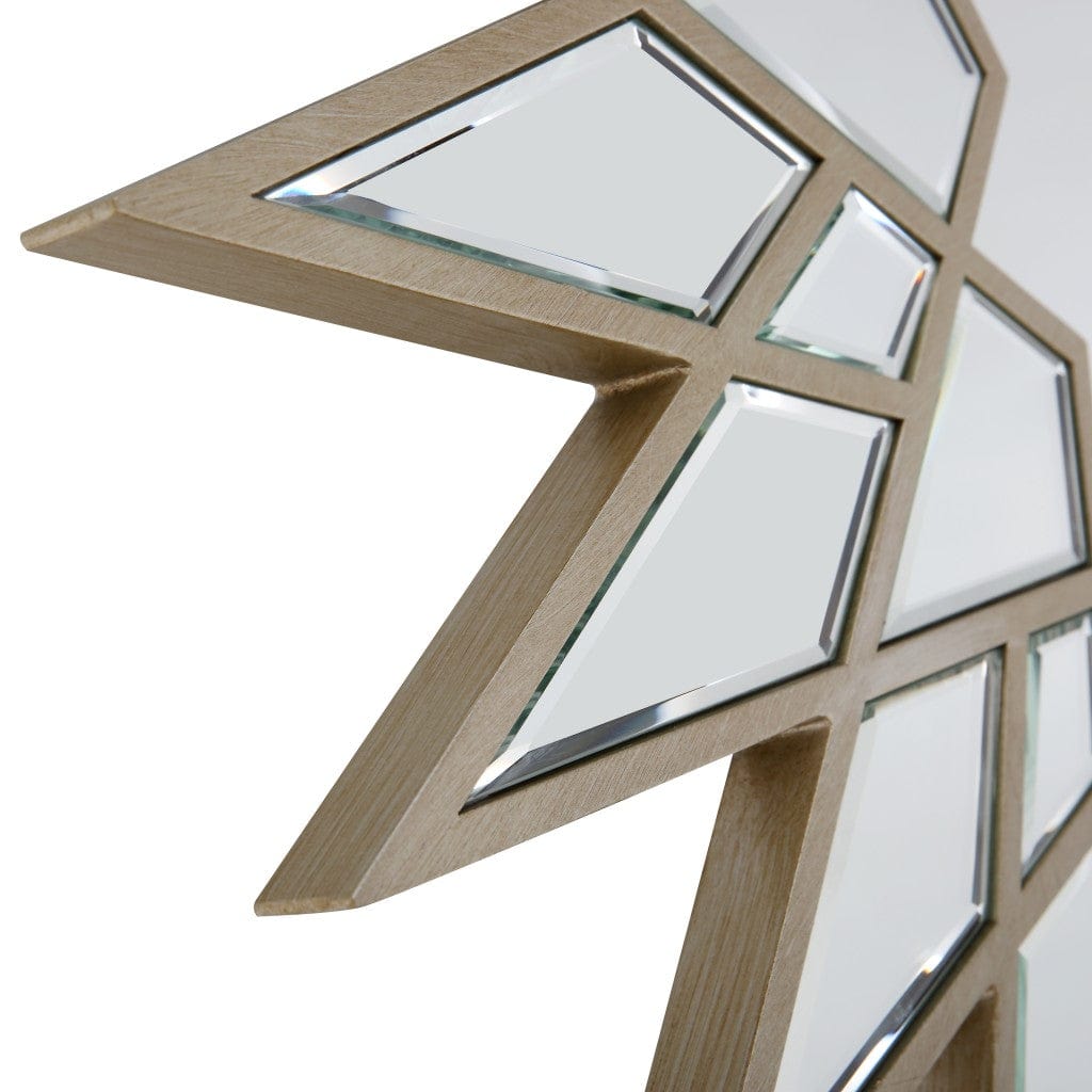 34" Gold Sunburst Metal Framed Accent Mirror - Homeroots
