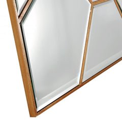 35" Gold Square Metal Framed Accent Mirror - Homeroots