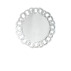 39" Clear Round Glass Framed Accent Mirror - Homeroots
