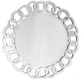 39" Clear Round Glass Framed Accent Mirror - Homeroots
