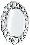 39" Clear Round Glass Framed Accent Mirror - Homeroots