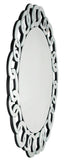 39" Clear Round Glass Framed Accent Mirror - Homeroots