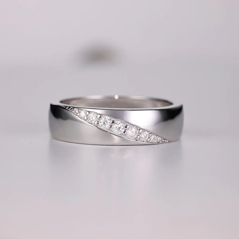 925 Sterling Silver Moissanite Ring - Trendsi - Flyclothing LLC