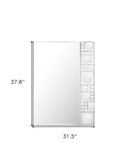38" Clear Glass Framed Accent Mirror - Homeroots