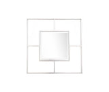 32" Silver Square Metal Framed Accent Mirror - Homeroots