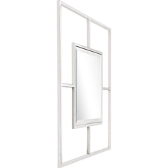 32" Silver Square Metal Framed Accent Mirror - Homeroots